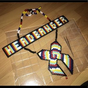 Headbanger excision perler necklace